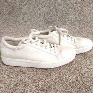 Ecco White Leather Low-Top Sneakers